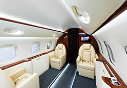 “Gulfstream G450” private jet interior